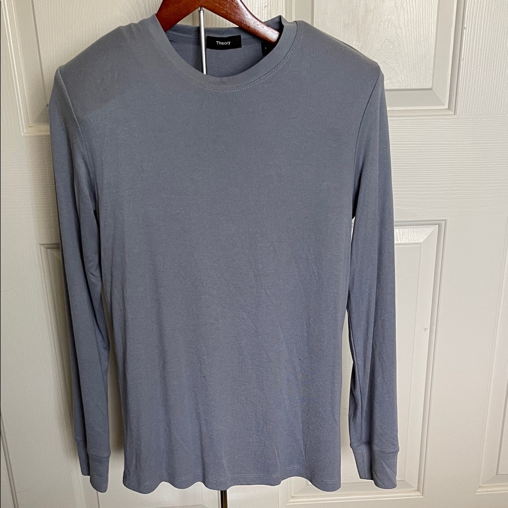 Theory Men's Slate Long Sleeve Tee